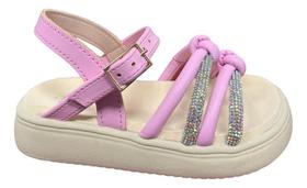 Sandália Mini Sua Cia Baby Tira Strass 7051.00495 N21ao27 Sandália Mini Sua Cia Baby Tira Strass 7051.00495 N21ao27