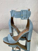 Sandália Mirela azul amarração fivela Sandália Mirela azul amarração fivela