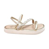 sandalia mississipi feminina casual flatform metalizada