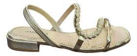 Sandalia Mississipi Feminina Saltinho Metalizada Mb671