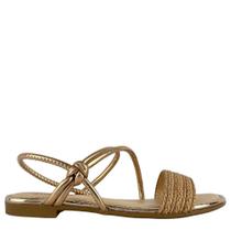 Sandália Mississipi Metalizada Salto Baixo Verão