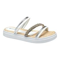 Sandalia Mississipi Q9211 Salto Flatform Baixo Papete Leve Feminino