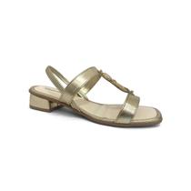 Sandália Mississipi Salto Baixo Mf893 Ouro Light