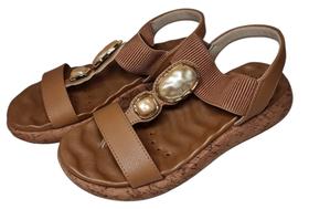 Sandália modare 7222.104 ultra conforto plataforma baixa sintético camel com pedras Sandália modare 7222.104 ultra conforto plataforma baixa sintético camel com pedras