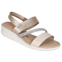 Sandália Modare Anabela Salto Baixo Brilho Conforto 7190.101