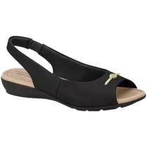 Sandália Modare Anabela Slingback Salto Baixo - PRETO Sandália Modare Anabela Slingback Salto Baixo - PRETO
