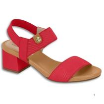 Sandália Modare Conforto Tira Elástica Salto Baixo Feminina Vermelha