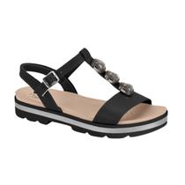 Sandalia Modare Feminina Confortavel Ortopédica Detalhes Pedraria Ref: 7132.155