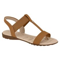 Sandália Modare Napa Floather Conforto Elastano Feminina Camel
