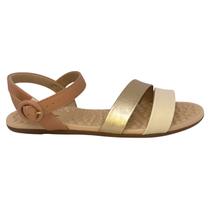 Sandália Modare Ortopédica Nude Dourado E Creme - 41437