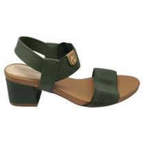 Sandália Modare Ortopédica Tira Elástica Salto Baixo Feminina Verde