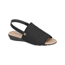 Sandália Modare Ortopédica Ultraconforto Tecido Knit Preto Cor:PretoTamanho:36 Sandália Modare Ortopédica Ultraconforto Tecido Knit Preto Cor:PretoTamanho:36