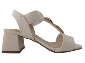 Sandália Modare Salto Bloco Calce Fácil Creme 7172113
