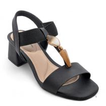 Sandália Modare Salto Bloco Conforto Casual Feminina Preto 3 Sandália Modare Salto Bloco Conforto Casual Feminina Preto 3