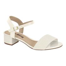 Sandalia Moleca 5259.805 Salto Grosso Baixo Confortavel Feminino