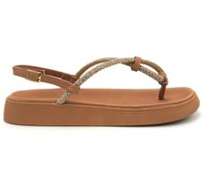 Sandalia Moleca 5499.100 Papete Dedo Plataforma Flatform Feminino