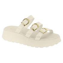 Sandália Moleca Anabela Papete Flatform Fivelas - Feminina