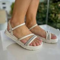 Sandália Moleca Branca com Strass Brilho 5490.120