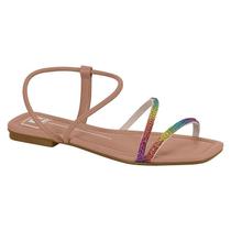 Sandália Moleca Casual Fashion Confort Feminino Adulto Ref 5462.119 - Multicores - Tam 34/39