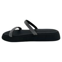 Sandália Moleca Duas Tiras Strass