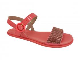 Sandália Moleca Feminina Rasteira com Strass 5474.103