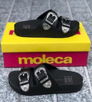 Sandália Moleca Feminina Rasteirinha Fivelas Original Sandália Moleca Feminina Rasteirinha Fivelas Original