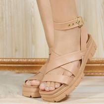 Sandália Moleca Flatform Salto Bloco Feminina 5501.105 Sandália Moleca Flatform Salto Bloco Feminina 5501.105