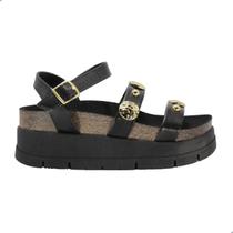 Sandália Moleca Flatforme Plataforma Preto Sandália Moleca Flatforme Plataforma Preto