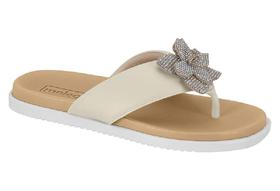 Sandália Moleca Napa Nature Neo 5502.205 - Branco Off/Cristal