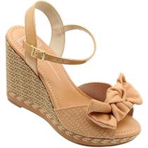 Sandália Moleca Nobuck Croco Feminina Sandália Moleca Nobuck Croco Feminina
