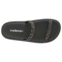 Sandalia Moleca Papete Com Brilho Feminina Off White Macia