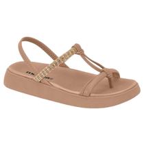 Sandália Moleca Papete Tira Com Strass Feminina Sandália Moleca Papete Tira Com Strass Feminina