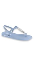 Sandalia Moleca Pvc Tira Pronta Original Detalhe Dourado