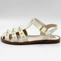 Sandália Moleca Rasteira Casual com Aplicações Feminina Sandália Moleca Rasteira Casual com Aplicações Feminina