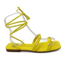 Sandália Moleca Rasteira Tira Amarração Gladiadora 5462.105
