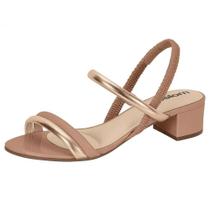 Sandalia moleca Salto Bloco Ouro Rosado / Nude 5259.846