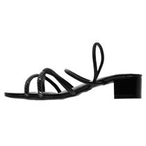 Sandalia Moleca Salto Grosso PRETO 5259.871 - Sandalia Moleca Salto Grosso PRETO 5259.871 -