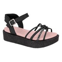 Sandalia Molekinha Flatform Tiras Sandalia Molekinha Flatform Tiras