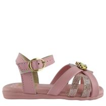 Sandália Molekinha Infantil Princesa Rosa Glitter Ajustável por Fivela 2114283 Sandália Molekinha Infantil Princesa Rosa Glitter Ajustável por Fivela 2114283