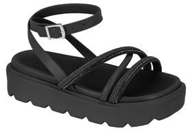Sandália Molekinha Plataforma Flatform Strass Brilho 2362102