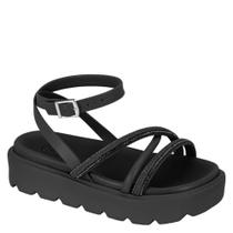 Sandália Molekinha Plataforma Flatform Strass Brilho 2362102 Sandália Molekinha Plataforma Flatform Strass Brilho 2362102