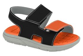 Sandália Molekinho Preto/Laranja Ref: 2606.210 Sandália Molekinho Preto/Laranja Ref: 2606.210