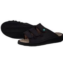 Sandália Mule Ajustável para Esporão e Fascite Plantar Preto/Preto - Mundoflex