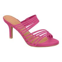 Sandália Mule Feminina Vizzano Salto Alto Multi Tiras Sandália Mule Feminina Vizzano Salto Alto Multi Tiras