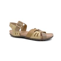 Sandália New Face Conforto De Couro 36754 Rosa Off Mix