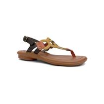 Sandalia New Face Conforto de Couro 37338 Cacau