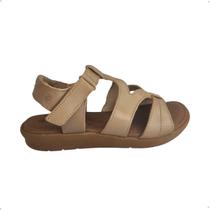 Sandalia New Face Em couro Anabela Confortavel macia 39554