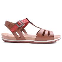 Sandalia new face feminina em couro flatform 36781