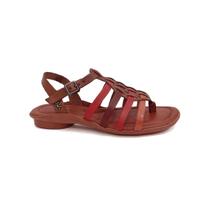 Sandalia New Face Rasteira De Couro 37321 Telha New Color Mult