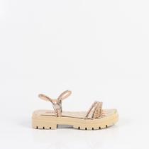 Sandália Nilqi Flatform 3007 Ouro Light
